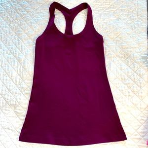 Lululemon Nulu Racerback Maroon Tank